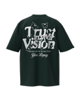 CROPPED OVERSIZED TEE GREEN -VISION