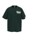 CROPPED OVERSIZED TEE GREEN -VISION