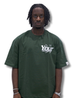 CROPPED OVERSIZED TEE GREEN -VISION